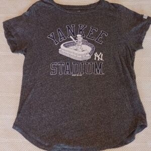 Gray Yankee Stadium Short Sleeve Tee